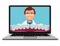 Dentist on a laptop