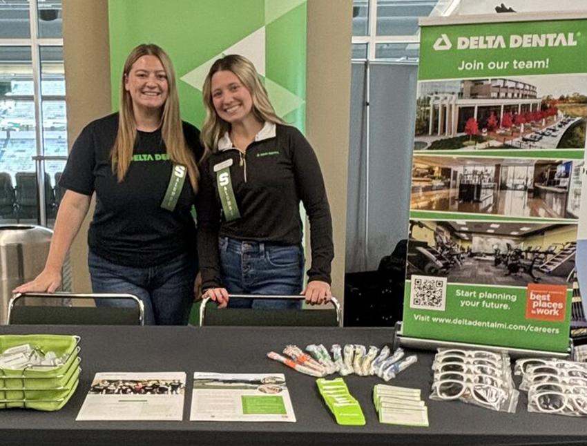 Happy Delta Dental Human Resources employees at internship event.