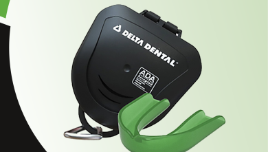 Delta Dental mouthguard and case.
