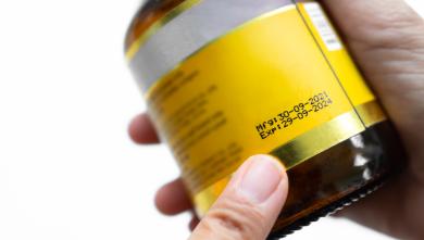 medicine bottle with expiration date