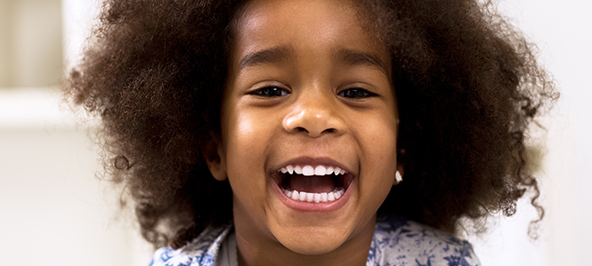 a child smiling